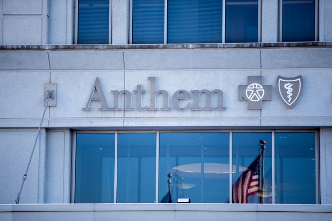 An exterior view of an Anthem health insurance facility on February 5, 2015 in Indianapolis, Indiana. 